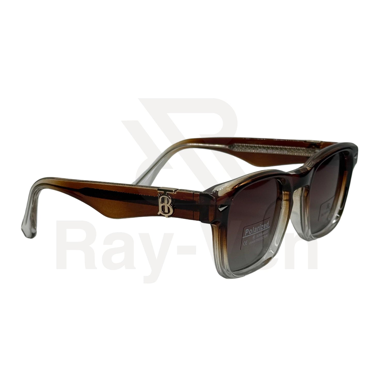 Polarized Premium Icon | نظارة شمسية مربع فاخرة - عدسات مستقطبة UV400 - إطار أسيتات بمفصلات مميزة