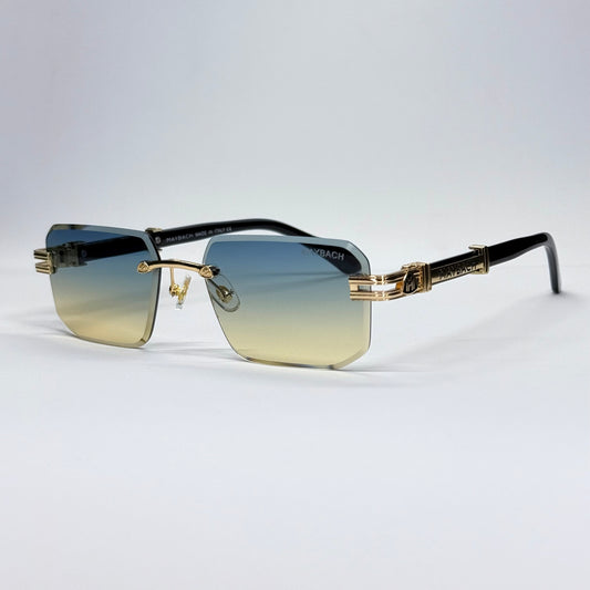 Rimless Luxury M-Emblem | عدسات متدرجة UV400  |42| نظارة شمسية بدون إطار فاخرة