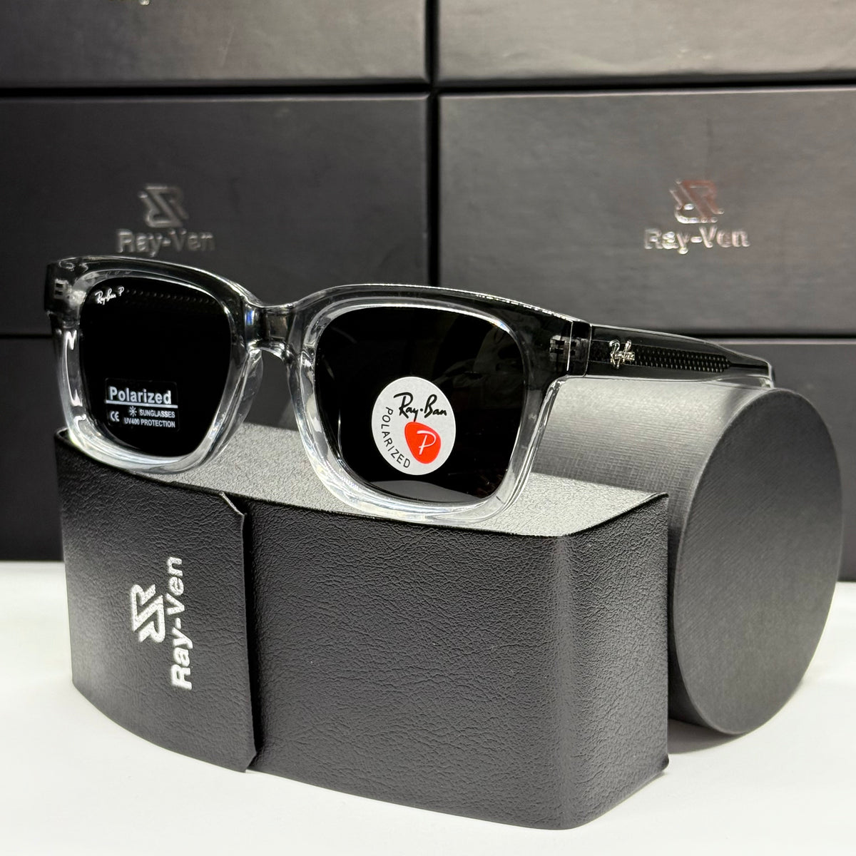 Polarized Wayfarer Classic - نظارة شمسية واي فيرر فاخرة |43| عدسات مستقطبة | إطار أسيتات بمفصلات سوستة