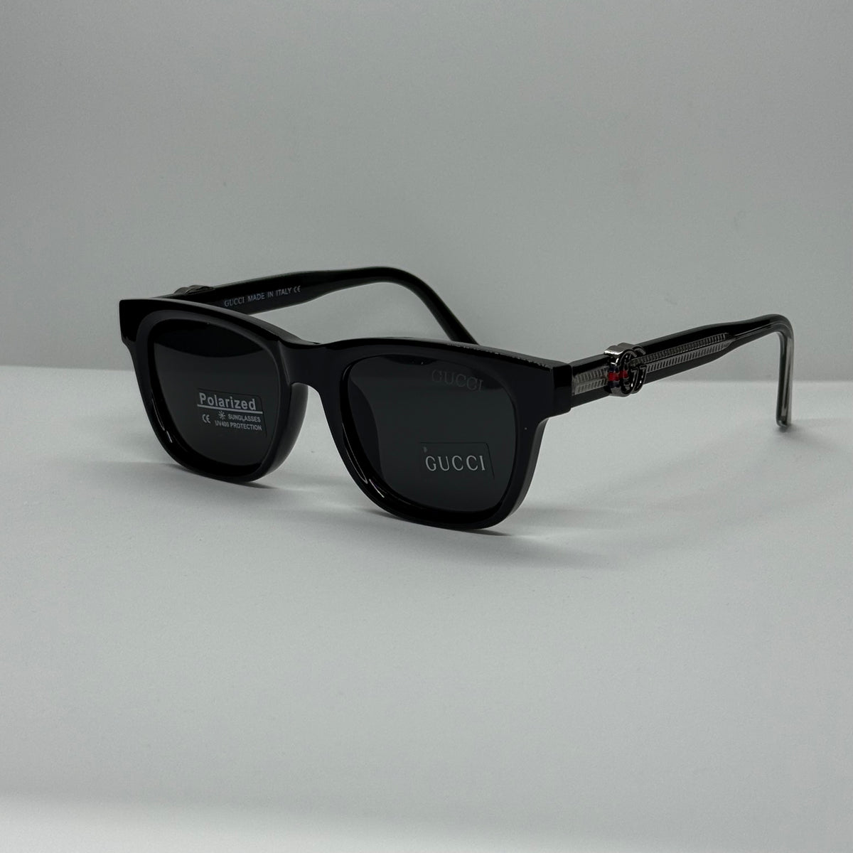 Polarized Acetate Signature | نظارة شمسية مربع فاخرة - عدسات مستقطبة UV400 - إطار أسيتات بمفصلات مميزة #35