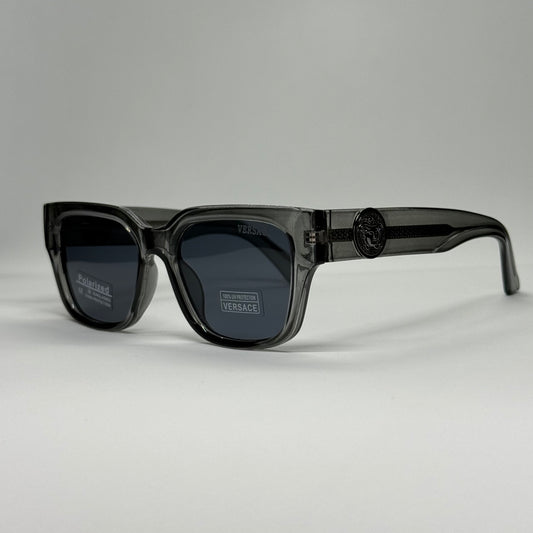Polarized Medusa Elite | نظارة شمسية مربع فاخرة - عدسات مستقطبة |44| إطار أسيتات بشعار ميدوسا مميز