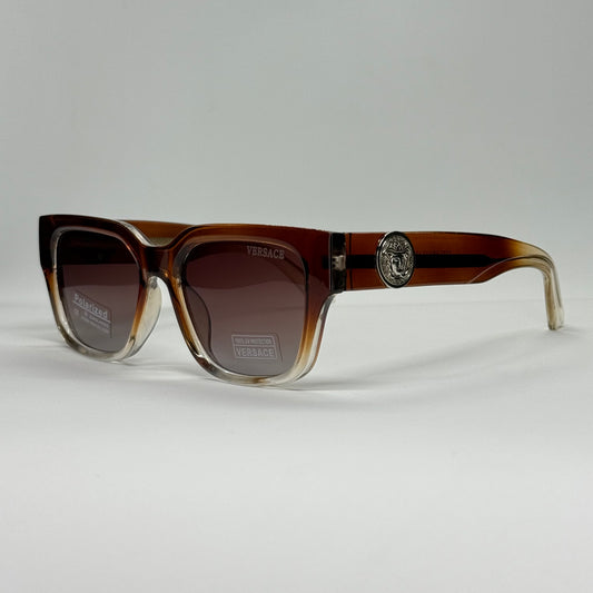Polarized Medusa Elite | نظارة شمسية مربع فاخرة - عدسات مستقطبة |44| إطار أسيتات بشعار ميدوسا مميز