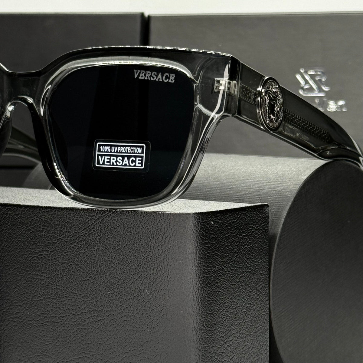 Polarized Medusa Elite | نظارة شمسية مربع فاخرة - عدسات مستقطبة |44| إطار أسيتات بشعار ميدوسا مميز