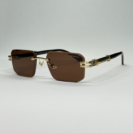 Rimless Luxury M-Emblem | عدسات متدرجة UV400  |42| نظارة شمسية بدون إطار فاخرة