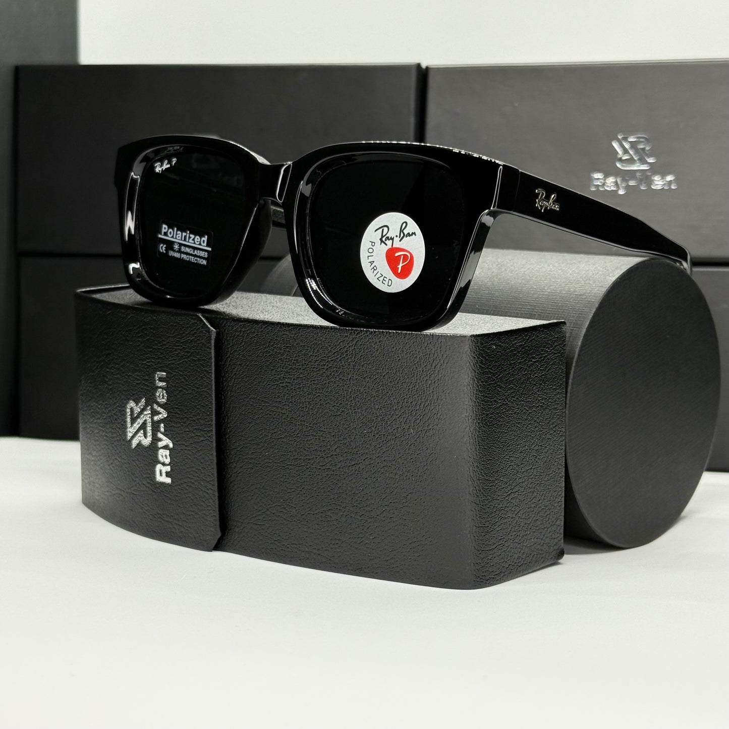 Polarized Wayfarer Classic - نظارة شمسية واي فيرر فاخرة |43| عدسات مستقطبة | إطار أسيتات بمفصلات سوستة