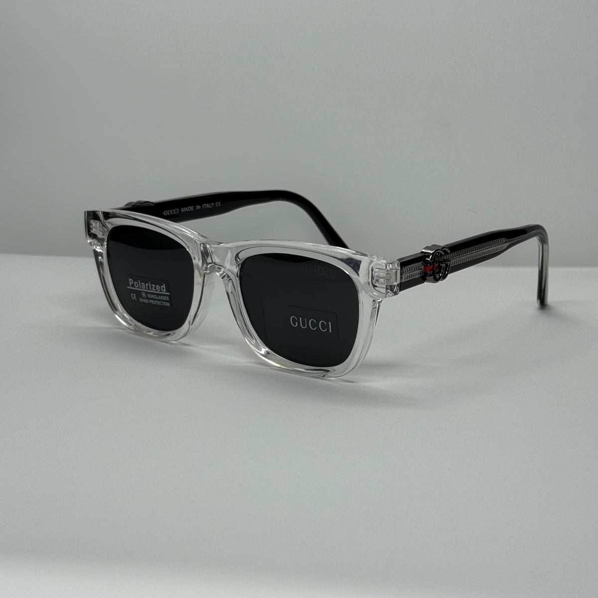Polarized Acetate Signature | نظارة شمسية مربع فاخرة - عدسات مستقطبة UV400 - إطار أسيتات بمفصلات مميزة #35