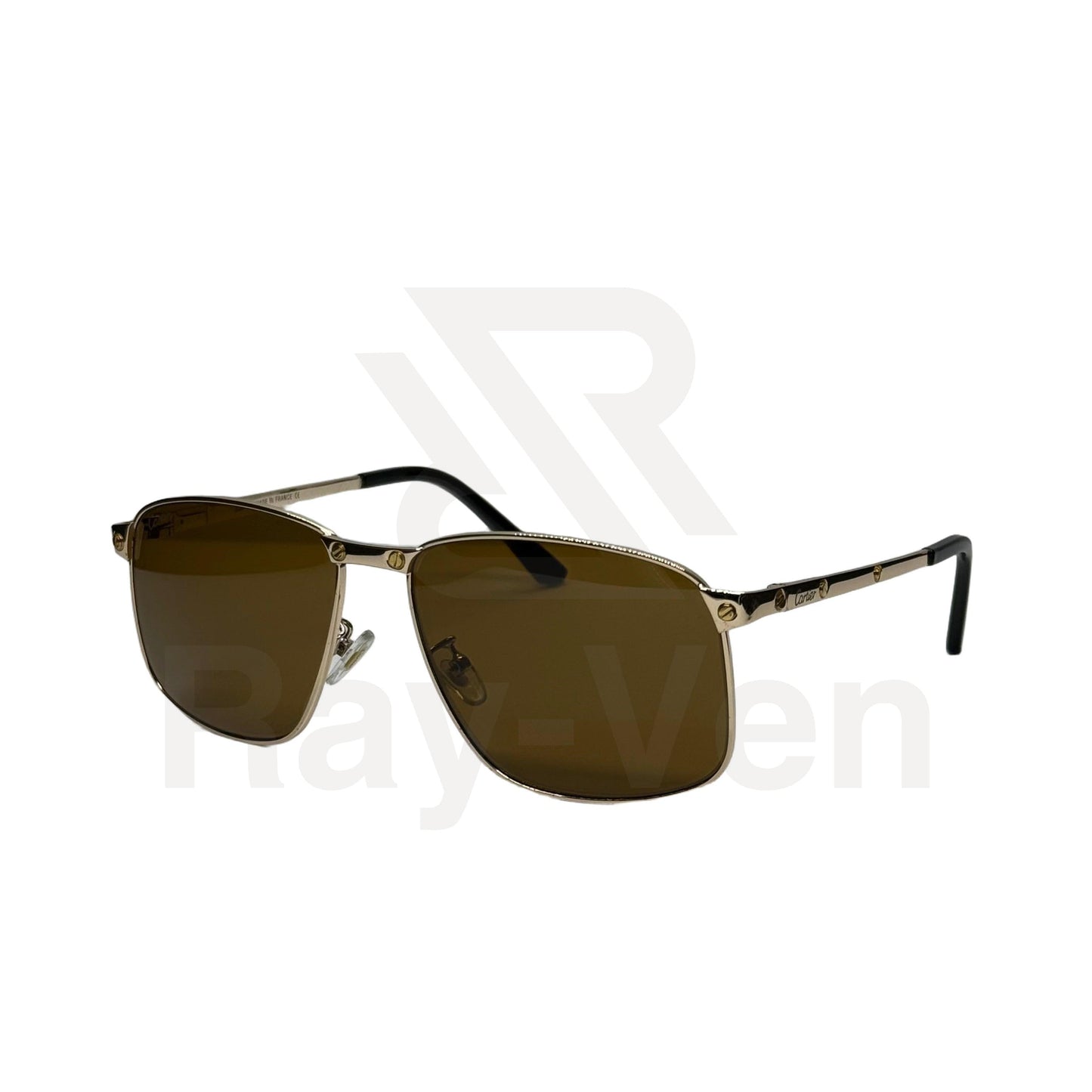 Signature Luxury Series | نظارة شمسية مربعة فاخرة - إطار معدني مميز - عدسات UV400 مضادة للانعكاس #31