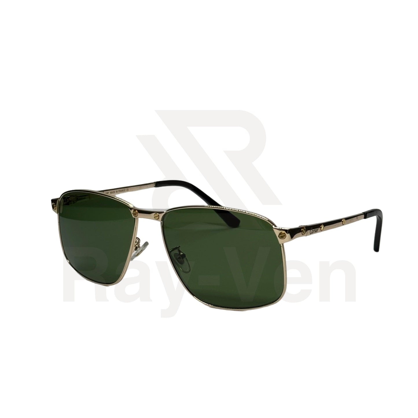 Signature Luxury Series | نظارة شمسية مربعة فاخرة - إطار معدني مميز - عدسات UV400 مضادة للانعكاس #31