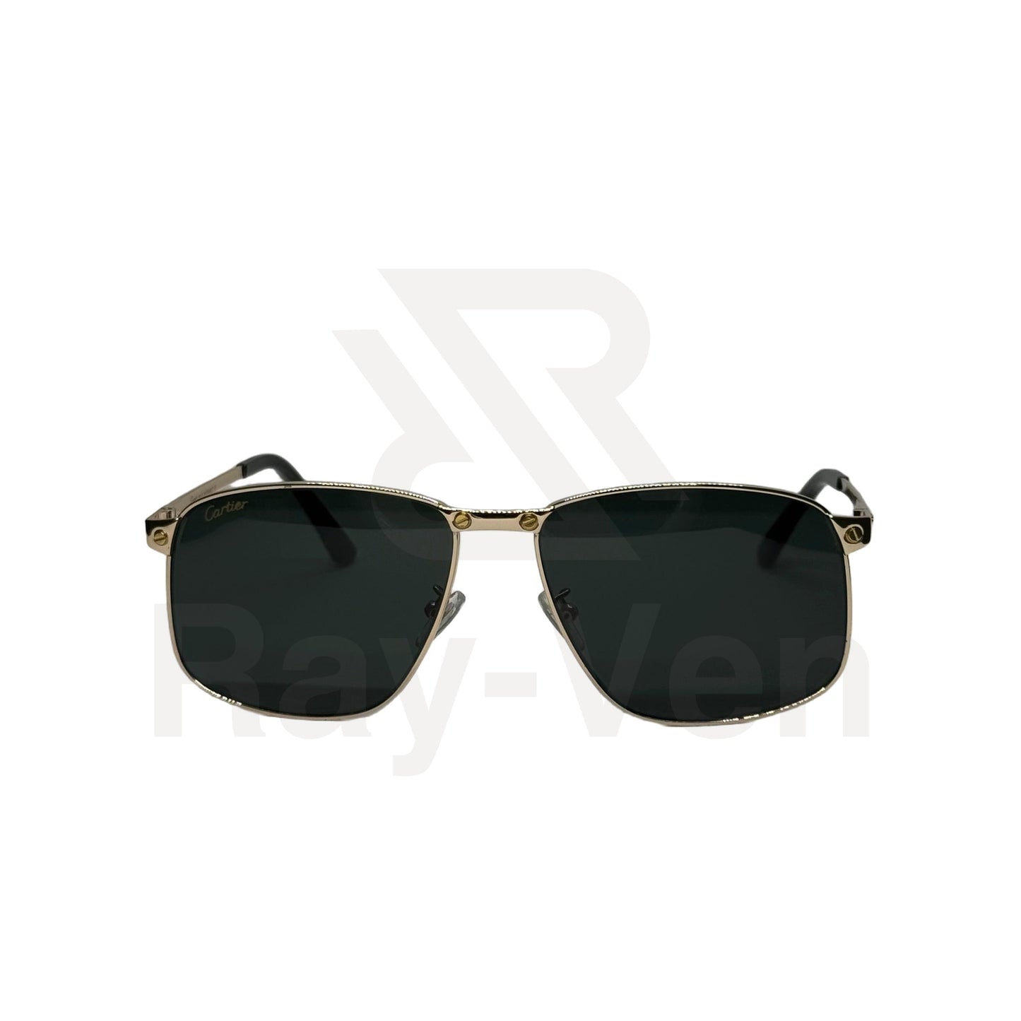 Signature Luxury Series | نظارة شمسية مربعة فاخرة - إطار معدني مميز - عدسات UV400 مضادة للانعكاس #31