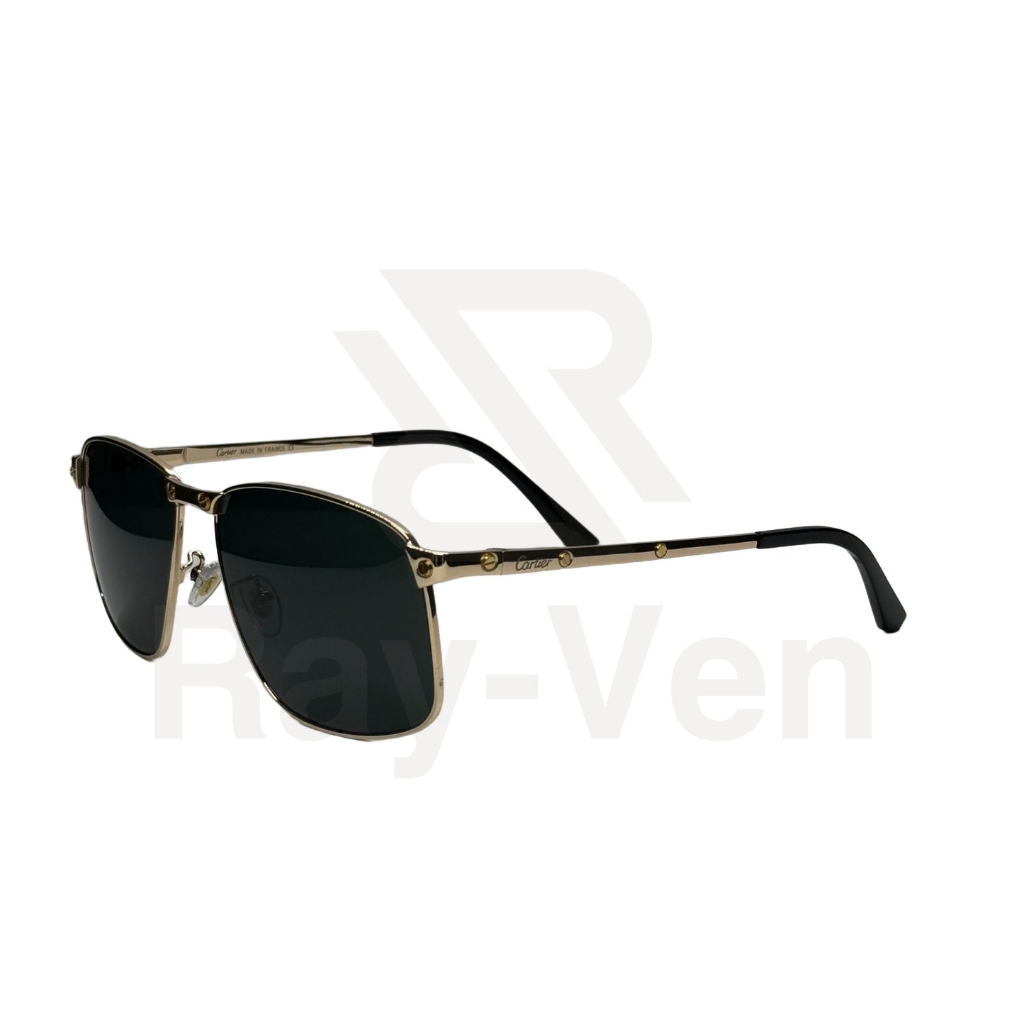 Signature Luxury Series | نظارة شمسية مربعة فاخرة - إطار معدني مميز - عدسات UV400 مضادة للانعكاس #31