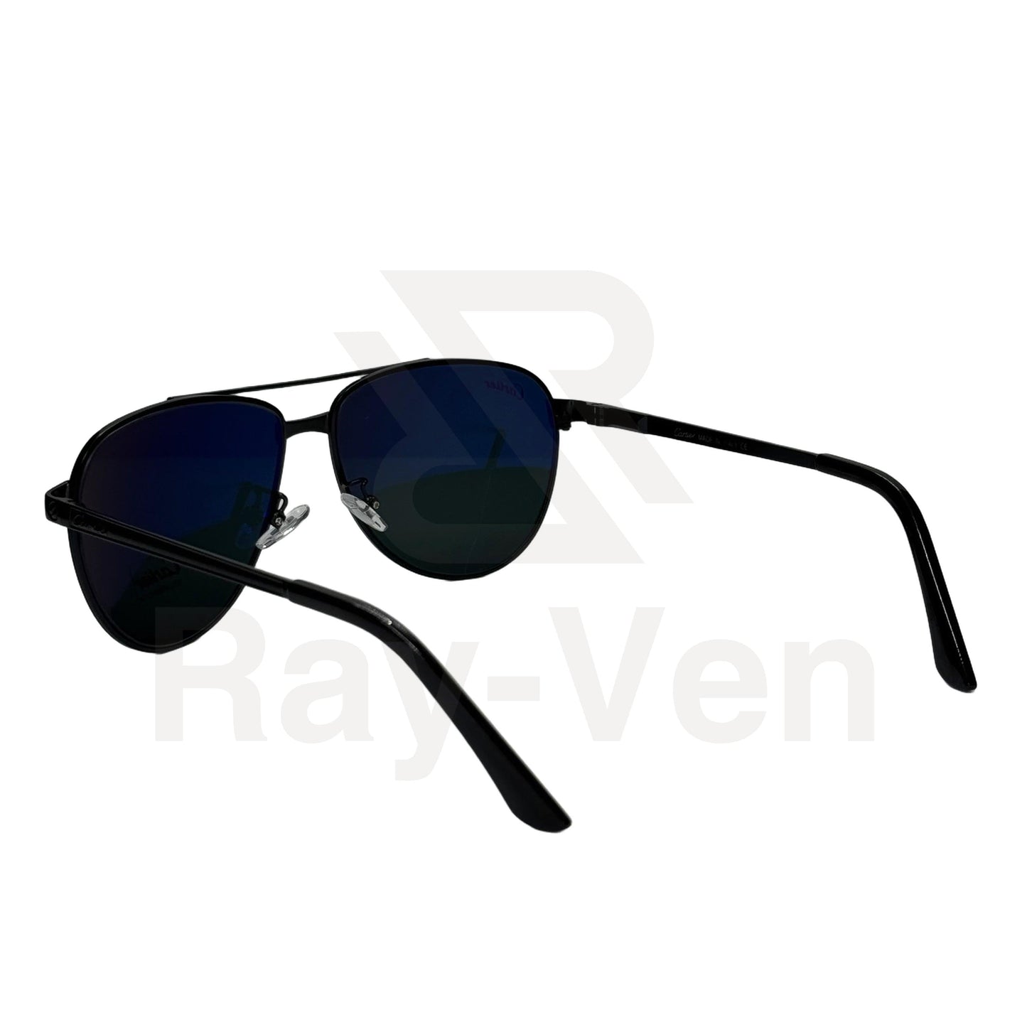 Black Diamond Elite | نظارة شمسية أفيتور حصرية - إطار أسود فاخر - عدسات UV400 زرقاء مضادة للانعكاس