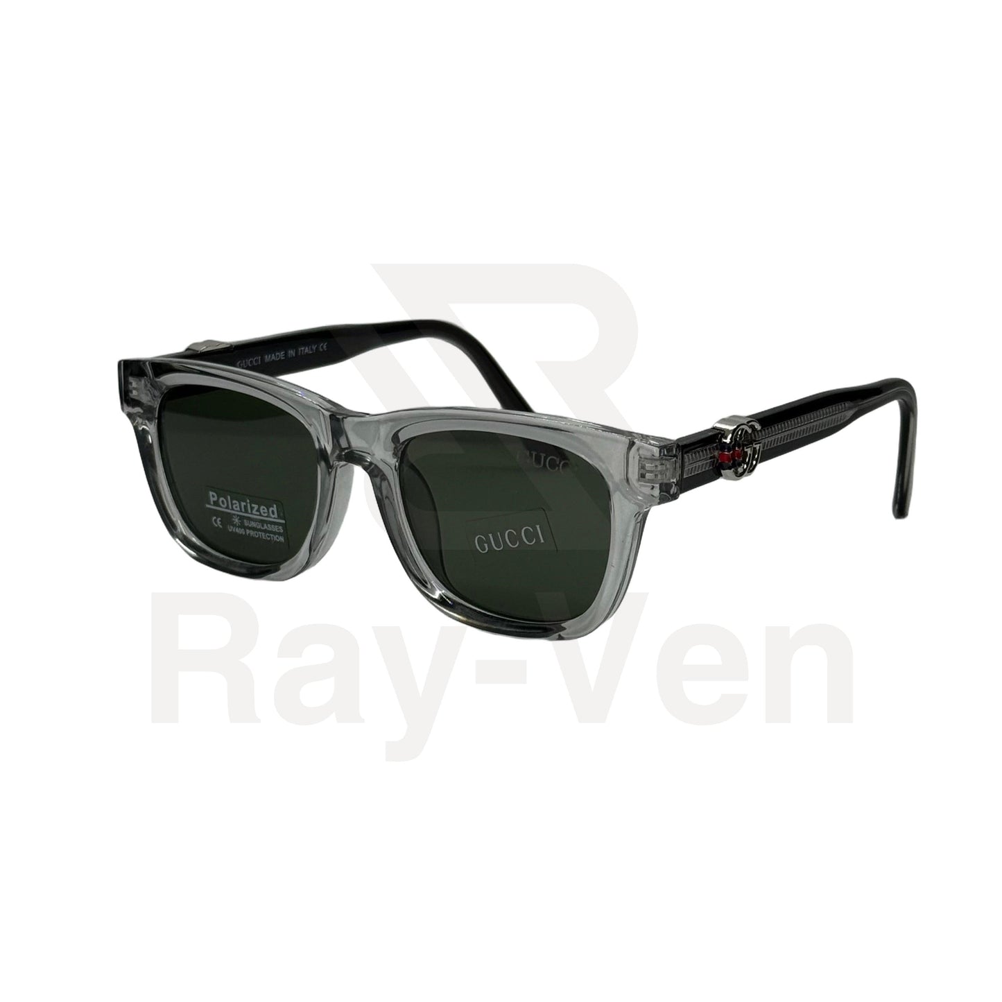 Polarized Acetate Signature | نظارة شمسية مربع فاخرة - عدسات مستقطبة UV400 - إطار أسيتات بمفصلات مميزة