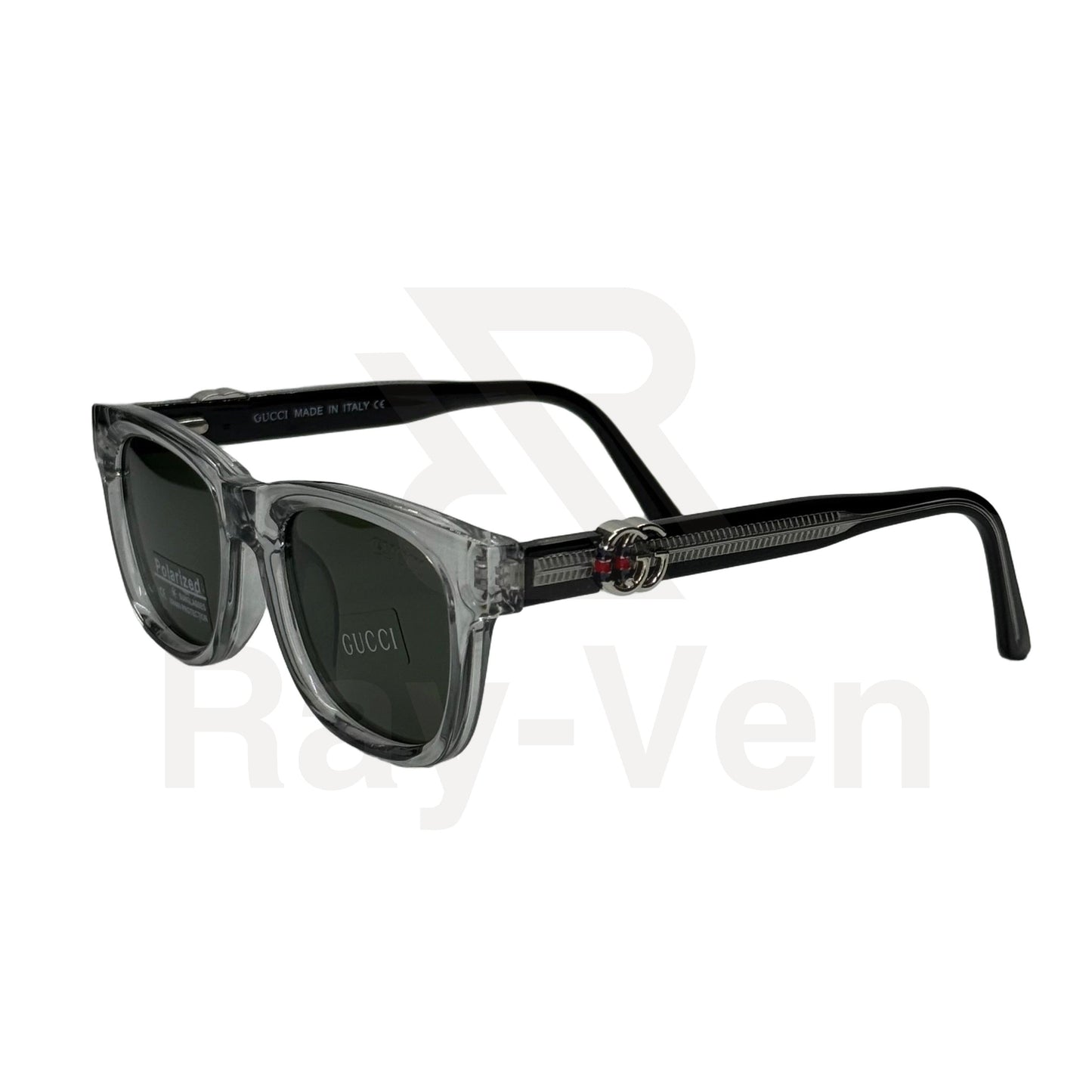 Polarized Acetate Signature | نظارة شمسية مربع فاخرة - عدسات مستقطبة UV400 - إطار أسيتات بمفصلات مميزة