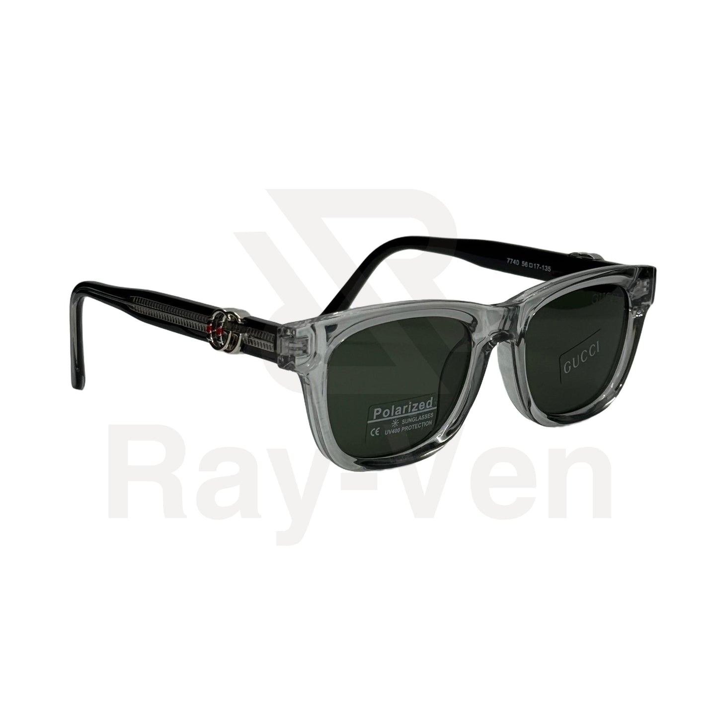 Polarized Acetate Signature | نظارة شمسية مربع فاخرة - عدسات مستقطبة UV400 - إطار أسيتات بمفصلات مميزة