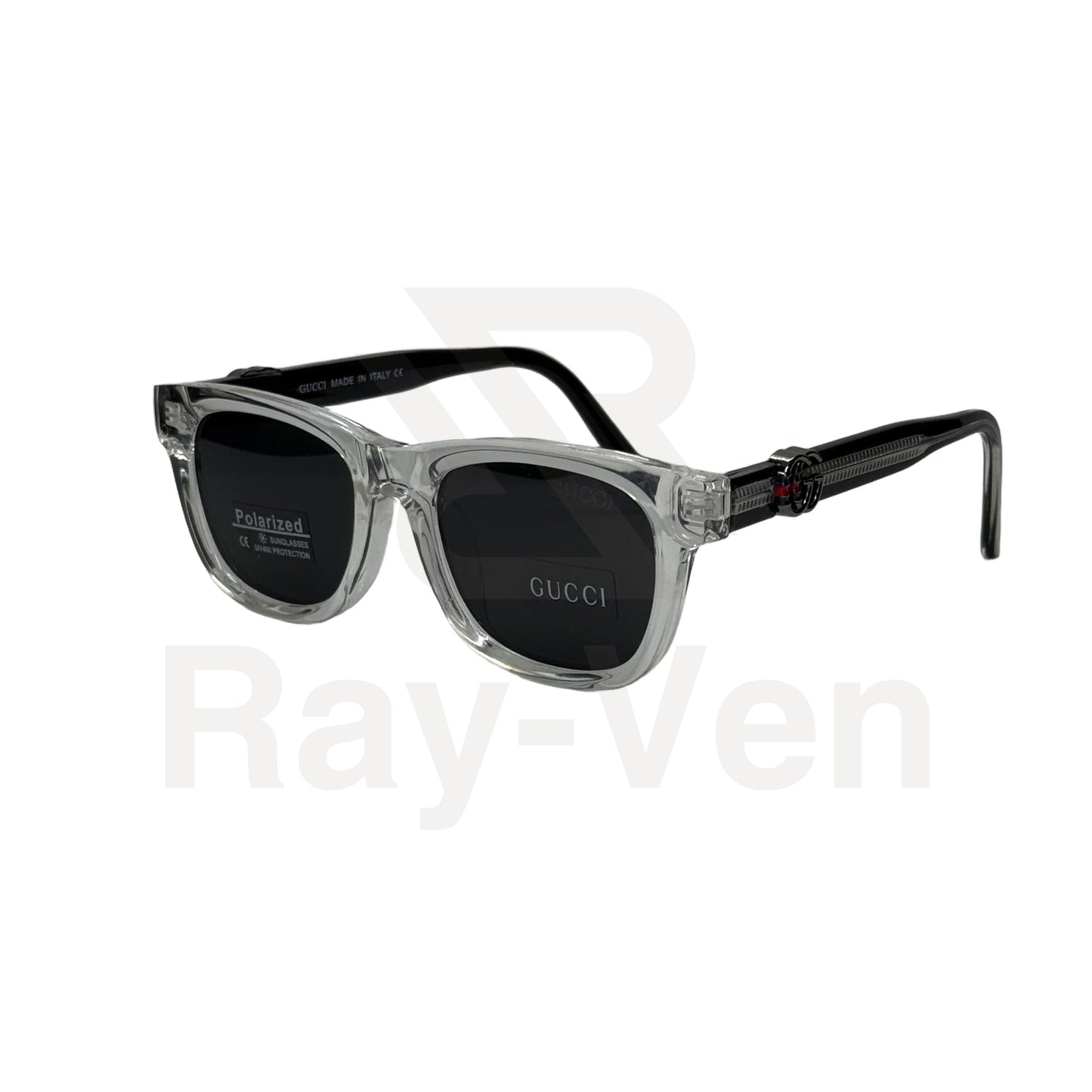 Polarized Acetate Signature | نظارة شمسية مربع فاخرة - عدسات مستقطبة UV400 - إطار أسيتات بمفصلات مميزة