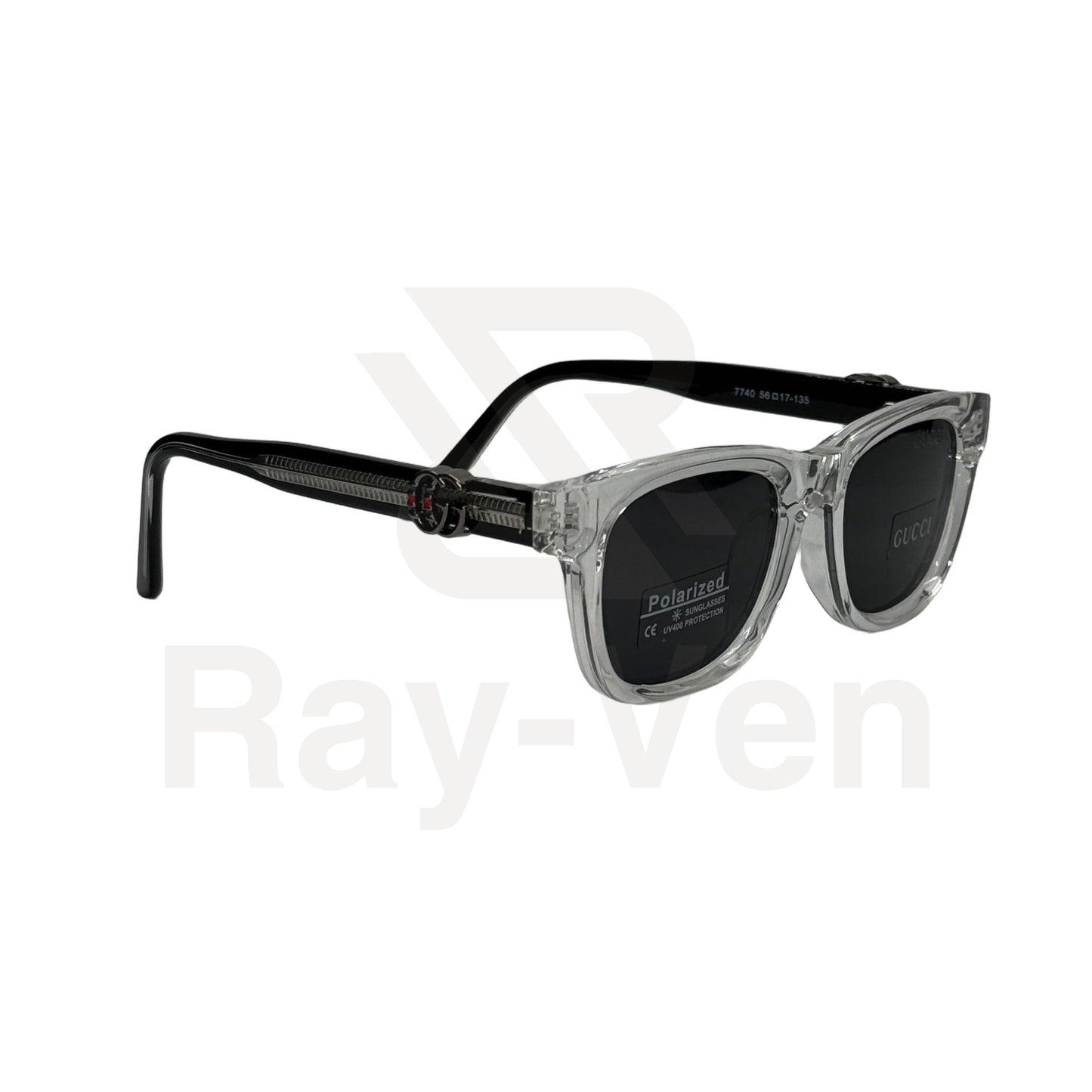 Polarized Acetate Signature | نظارة شمسية مربع فاخرة - عدسات مستقطبة UV400 - إطار أسيتات بمفصلات مميزة