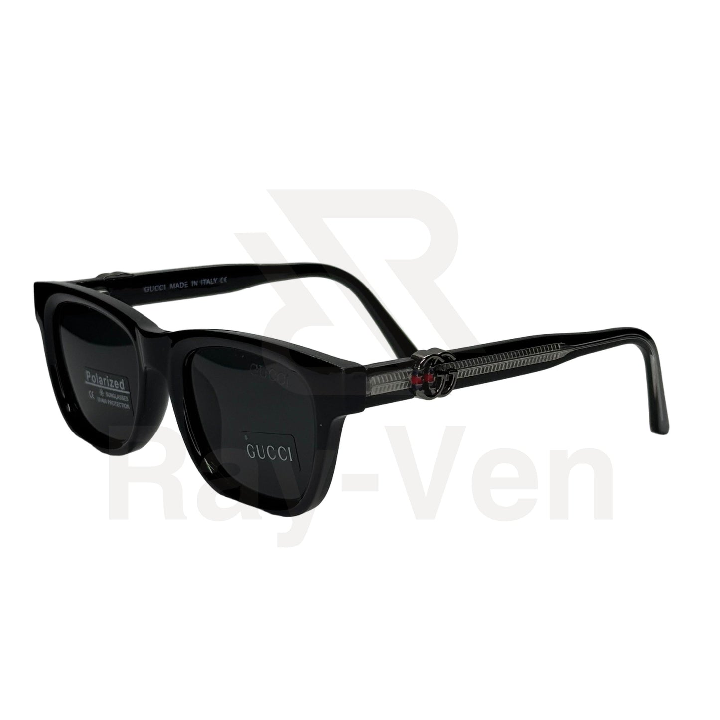 Polarized Acetate Signature | نظارة شمسية مربع فاخرة - عدسات مستقطبة UV400 - إطار أسيتات بمفصلات مميزة