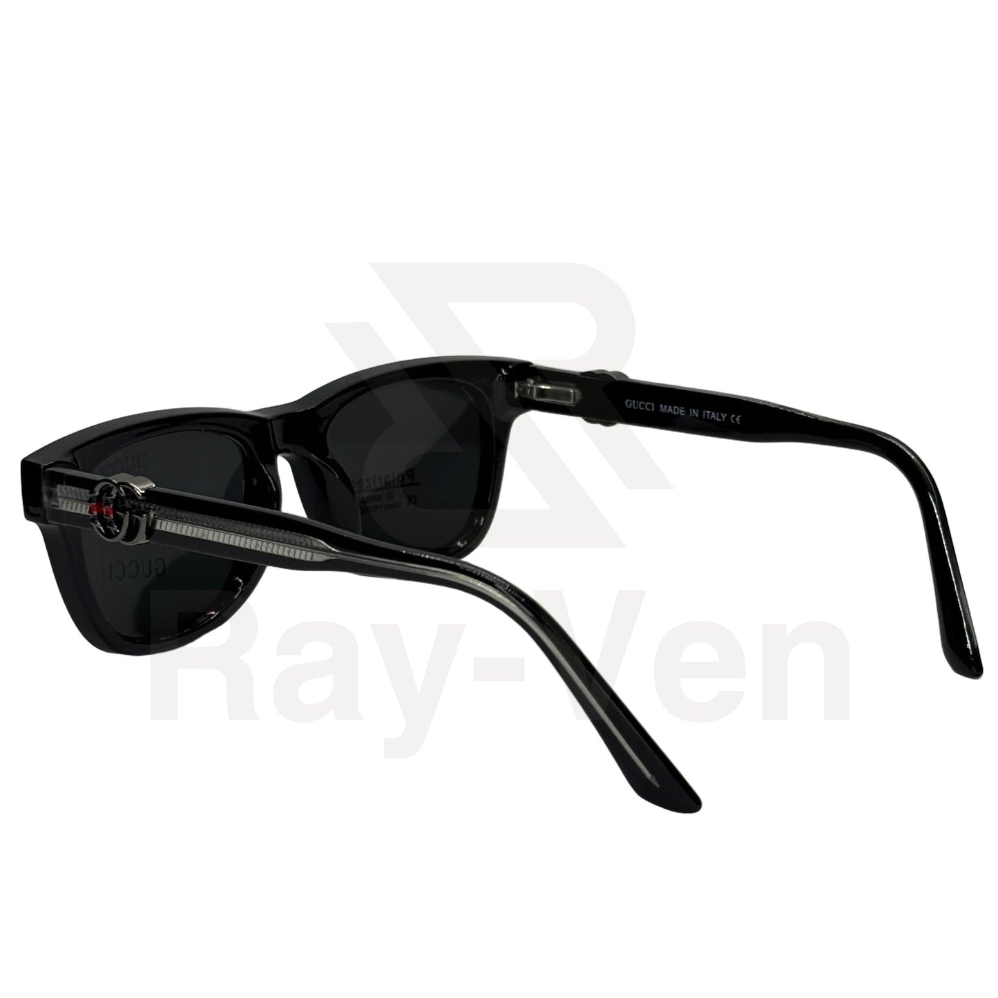 Polarized Acetate Signature | نظارة شمسية مربع فاخرة - عدسات مستقطبة UV400 - إطار أسيتات بمفصلات مميزة