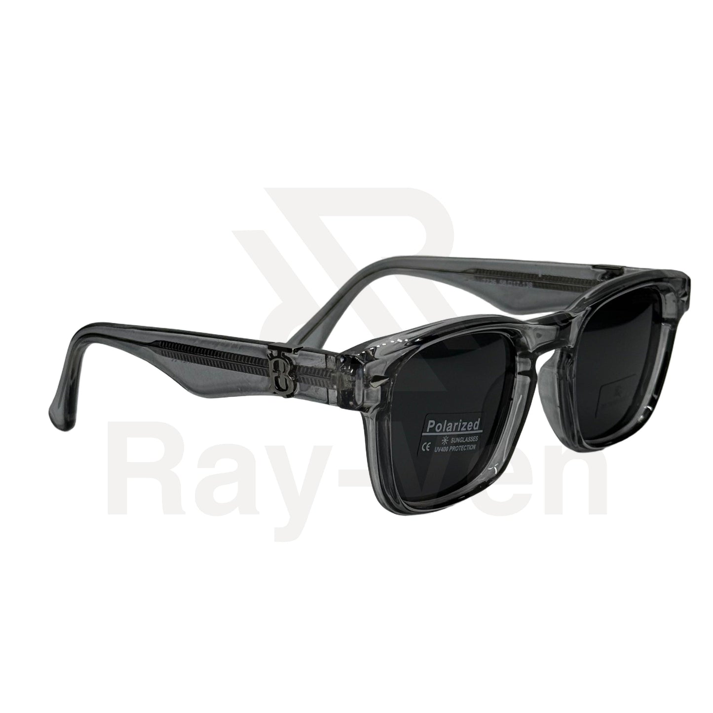 Polarized Premium Icon | نظارة شمسية مربع فاخرة - عدسات مستقطبة UV400 - إطار أسيتات بمفصلات مميزة