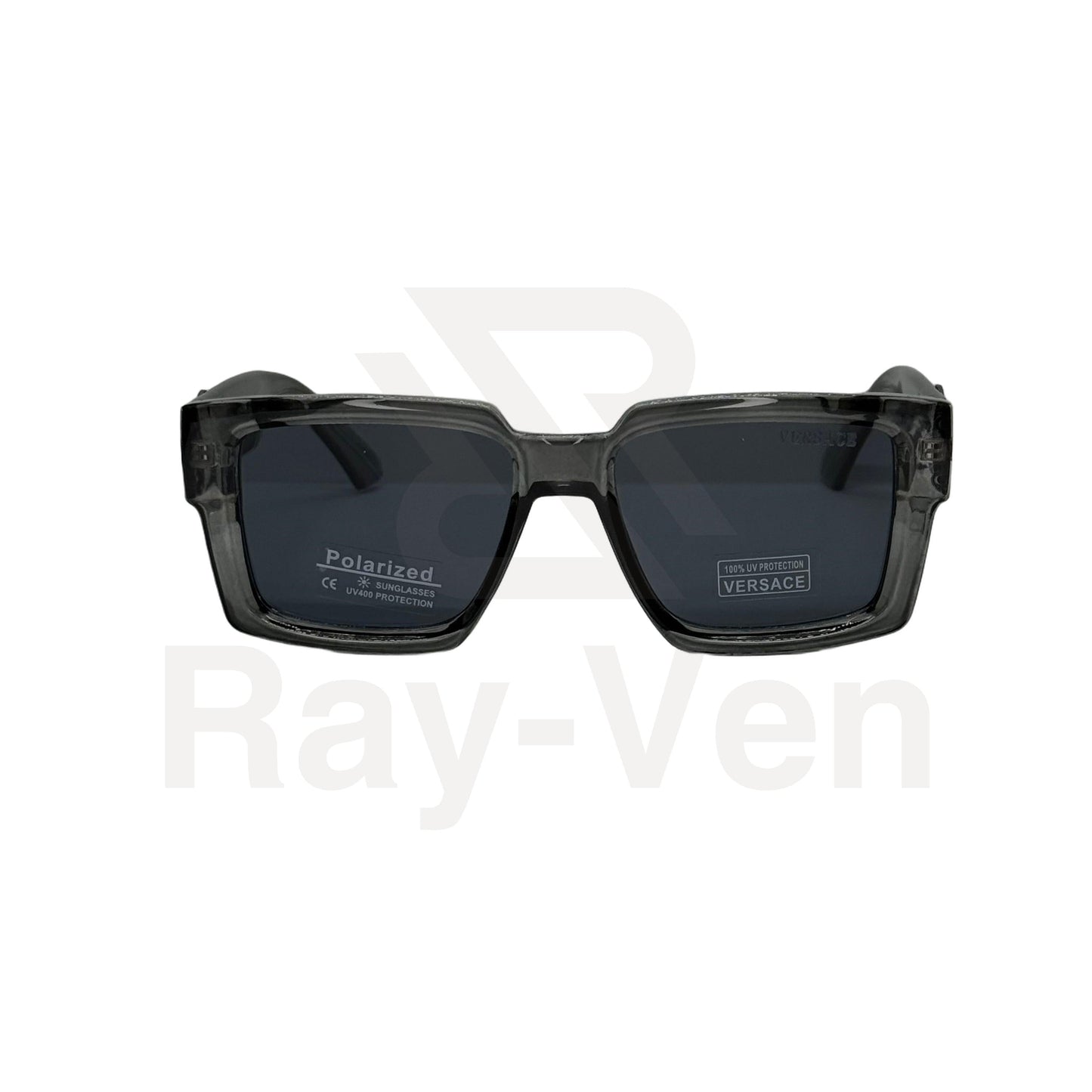 Polarized Bold Elite | نظارة شمسية مربع فاخرة - عدسات مستقطبة UV400 - إطار أسيتات بشعار جانبي مميز
