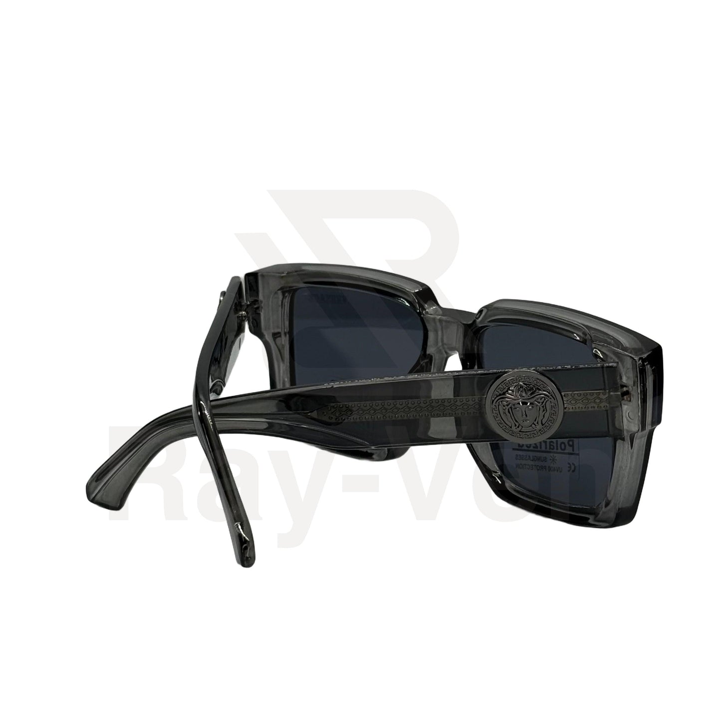 Polarized Bold Elite | نظارة شمسية مربع فاخرة - عدسات مستقطبة UV400 - إطار أسيتات بشعار جانبي مميز