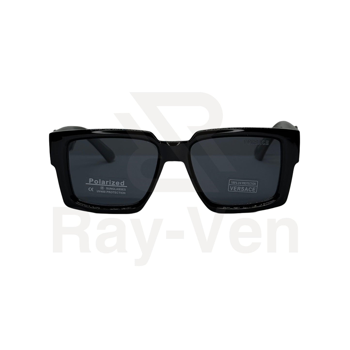 Polarized Bold Elite | نظارة شمسية مربع فاخرة - عدسات مستقطبة UV400 - إطار أسيتات بشعار جانبي مميز
