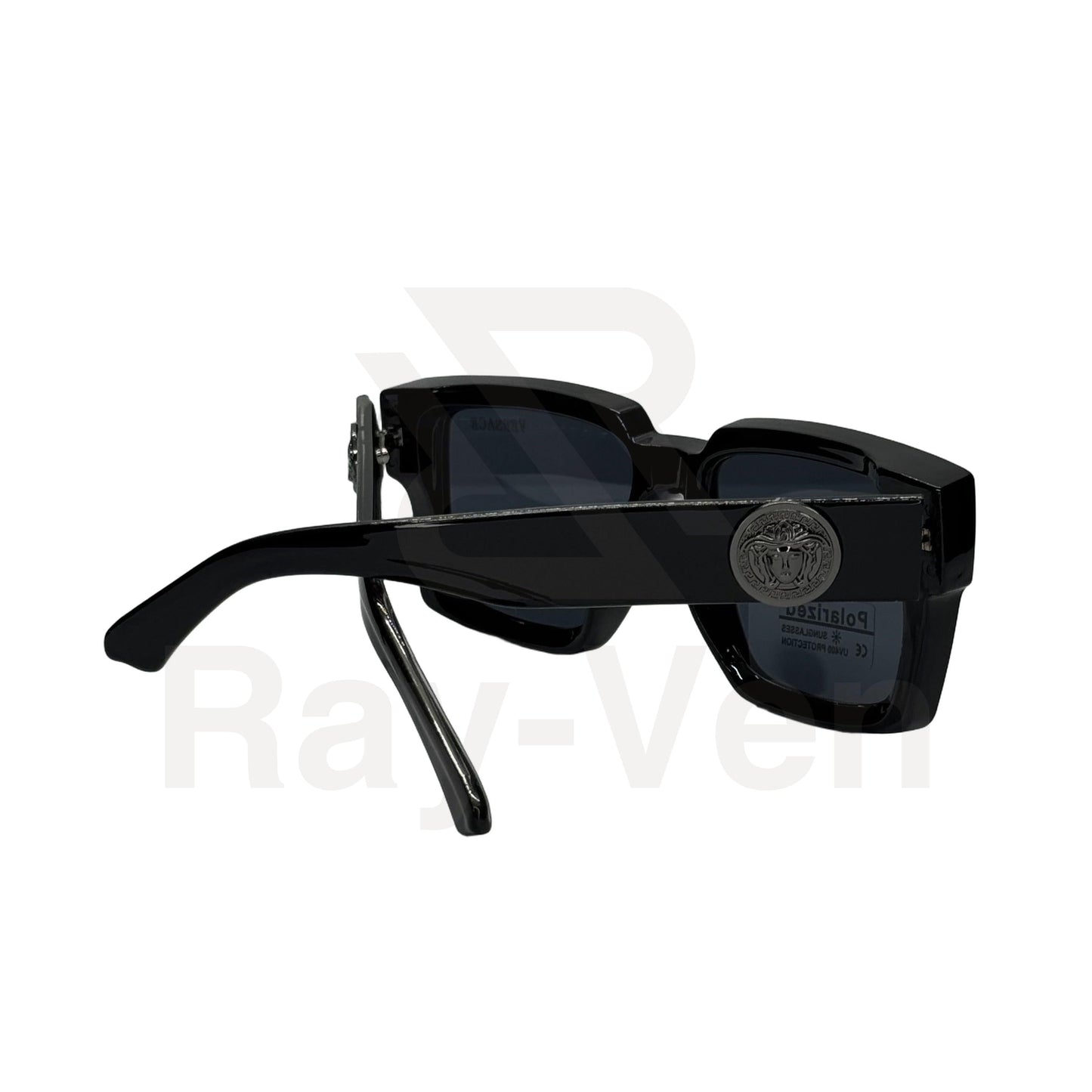 Polarized Bold Elite | نظارة شمسية مربع فاخرة - عدسات مستقطبة UV400 - إطار أسيتات بشعار جانبي مميز