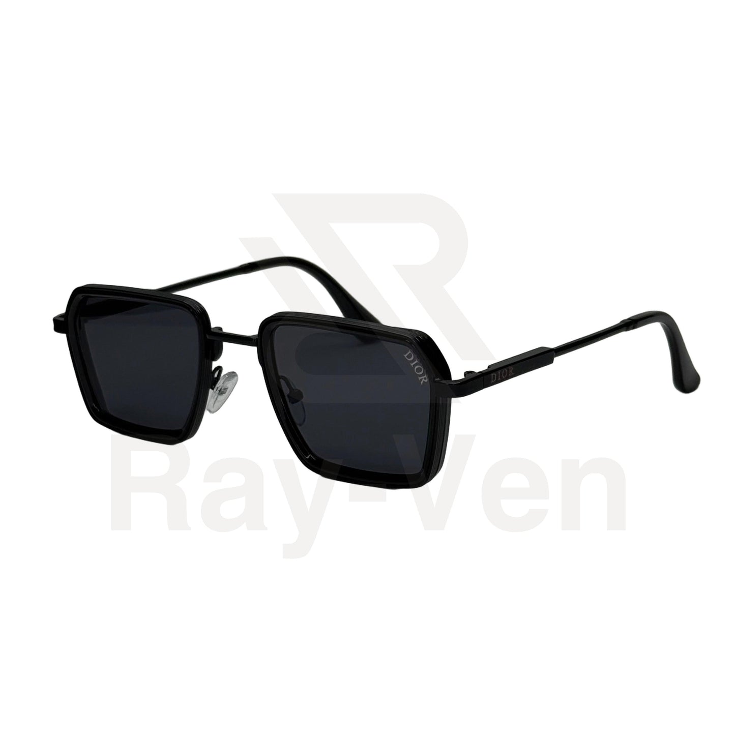 UV400 Luxury Combo | نظارة شمسية مربع فاخرة - عدسات UV400 متدرجة - إطار أسيتات ومعدن ذهبي #40