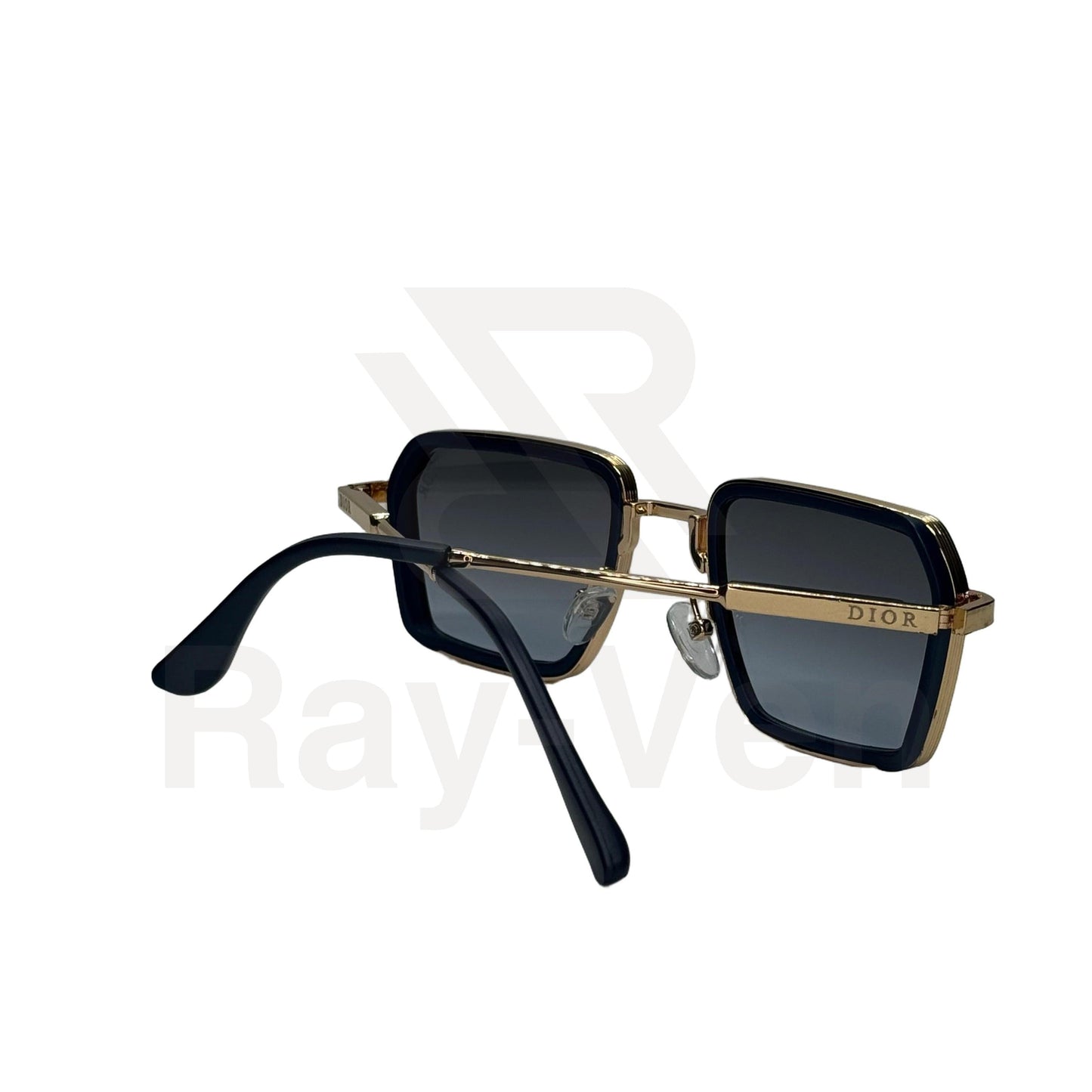 UV400 Luxury Combo | نظارة شمسية مربع فاخرة - عدسات UV400 متدرجة - إطار أسيتات ومعدن ذهبي #40