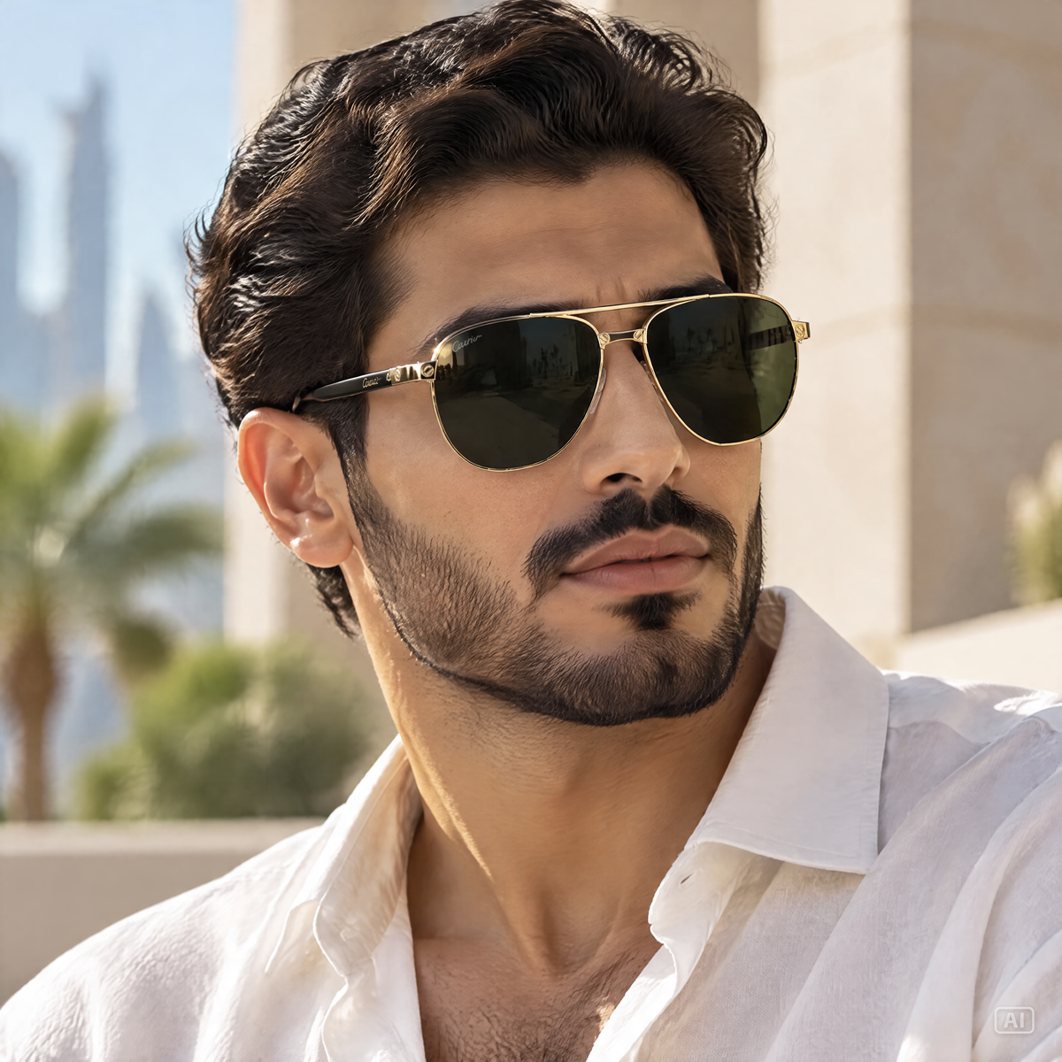 Premium, Luxury Feel | نظارة شمسية أفيتور إطار معدني ذهبي - عدسات UV400 مضادة للانعكاس #29