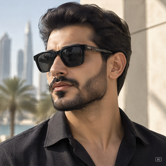 Polarized Acetate Signature | نظارة شمسية مربع فاخرة - عدسات مستقطبة - إطار أسيتات بمفصلات مميزة #35