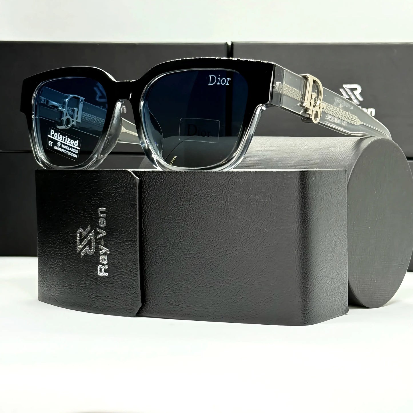 Polarized Acetate Elite | نظارة شمسية مربع فاخرة - عدسات مستقطبة UV400 - إطار أسيتات متين #34