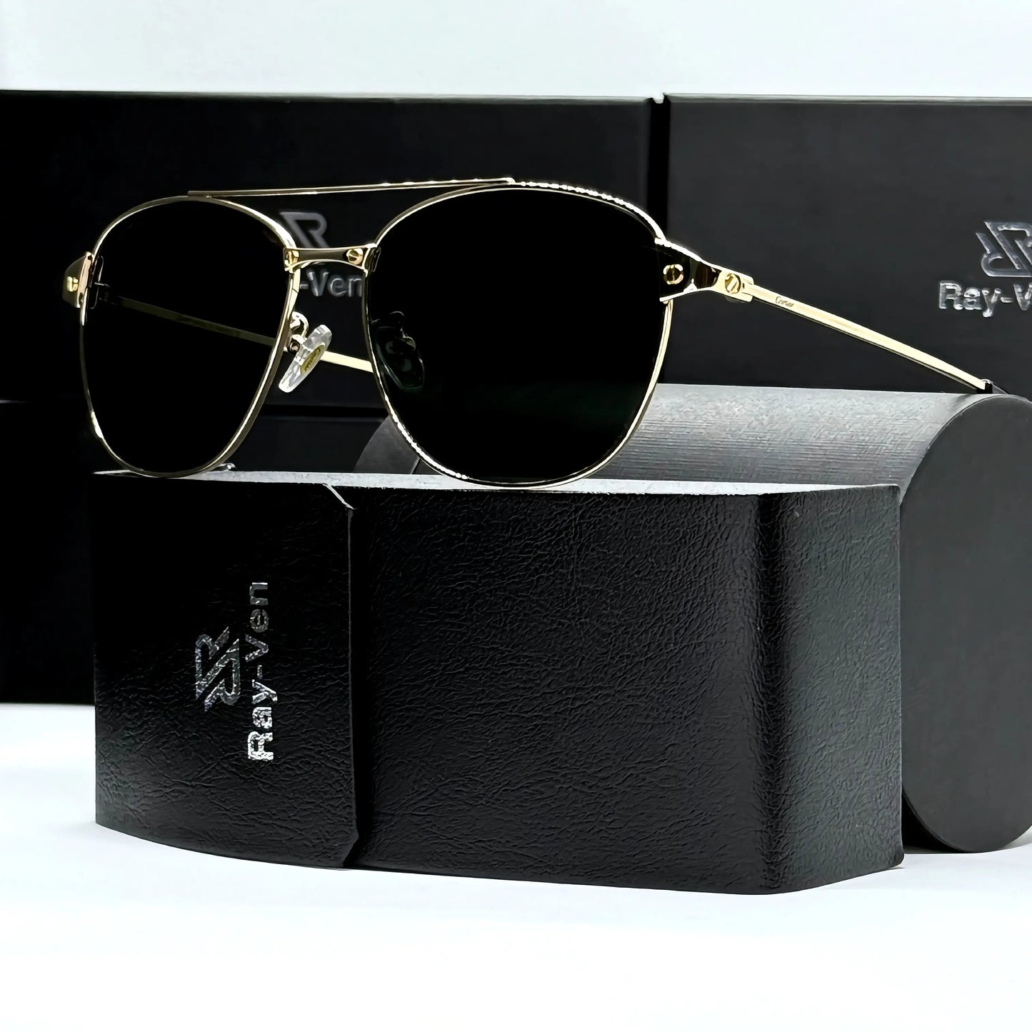 Premium Elite Collection | نظارة شمسية أفيتور فاخرة - إطار معدني مميز - عدسات UV400 مضادة للانعكاس #30