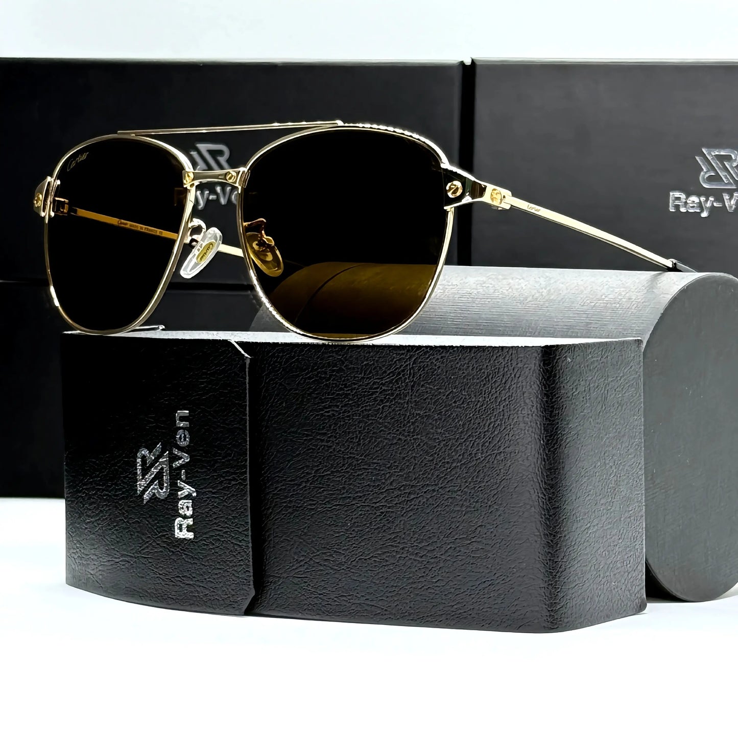 Premium Elite Collection | نظارة شمسية أفيتور فاخرة - إطار معدني مميز - عدسات UV400 مضادة للانعكاس #30