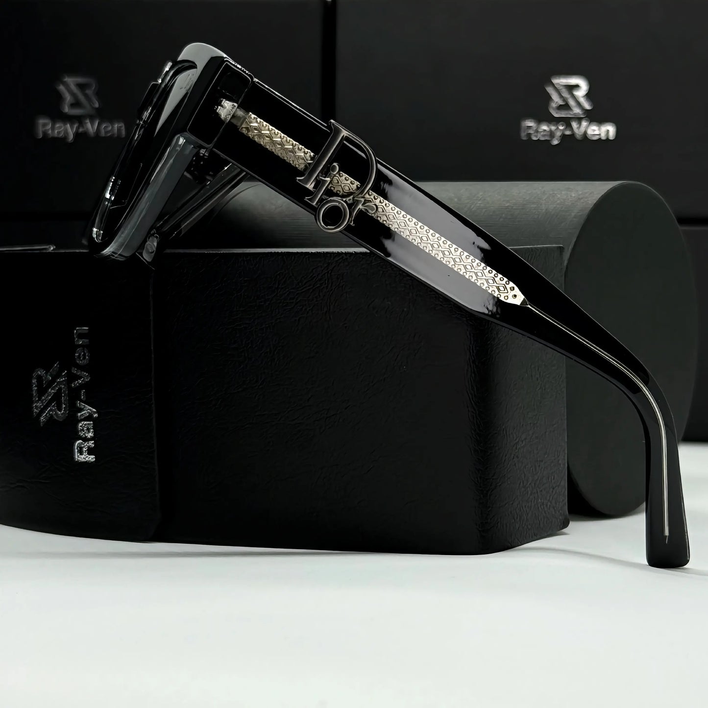 Polarized Acetate Elite | نظارة شمسية مربع فاخرة - عدسات مستقطبة UV400 - إطار أسيتات متين #34