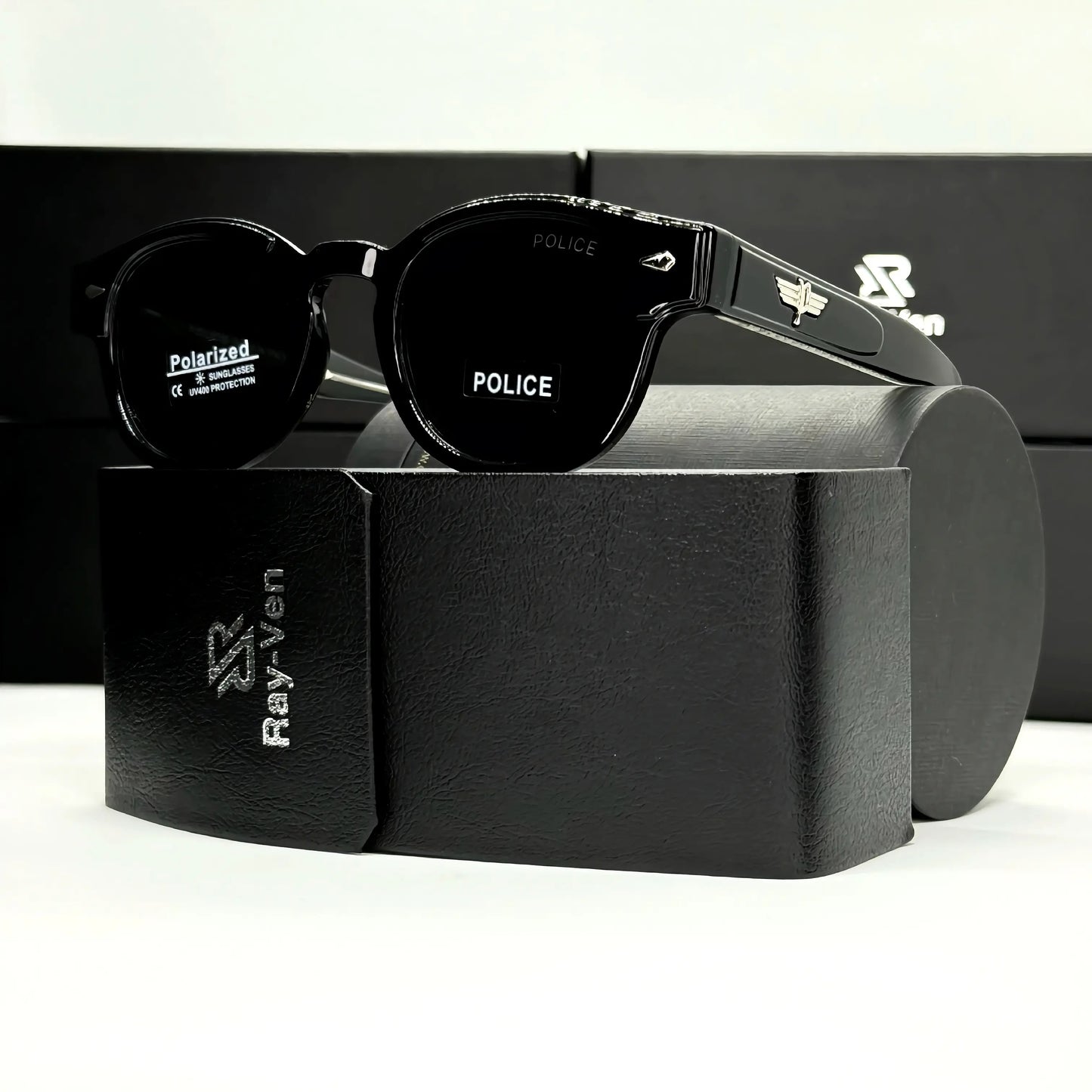 Polarized Classic Legend | نظارة شمسية كلاسيكية فاخرة - عدسات مستقطبة UV400 - إطار أسيتات بمفصلات مميزة #37