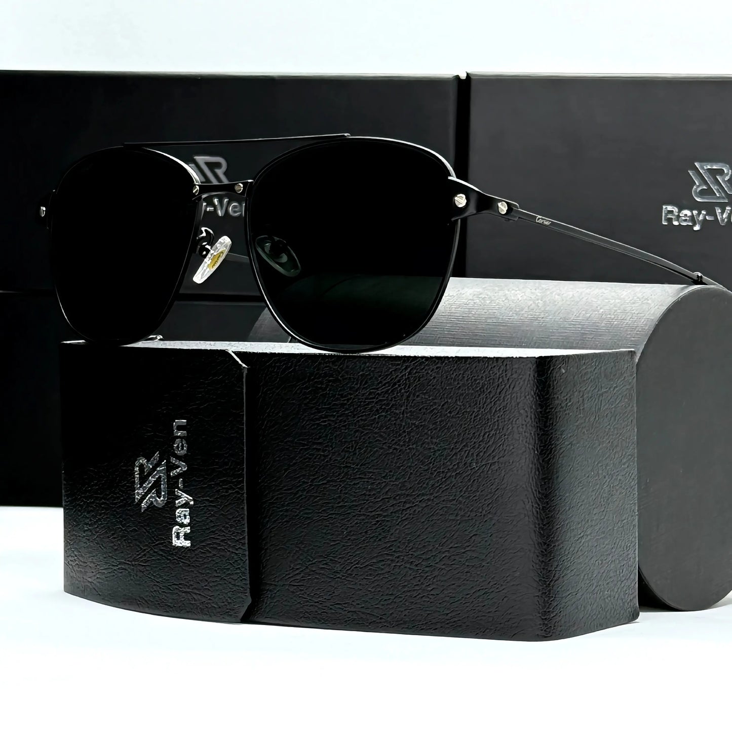 Premium Elite Collection | نظارة شمسية أفيتور فاخرة - إطار معدني مميز - عدسات UV400 مضادة للانعكاس #30