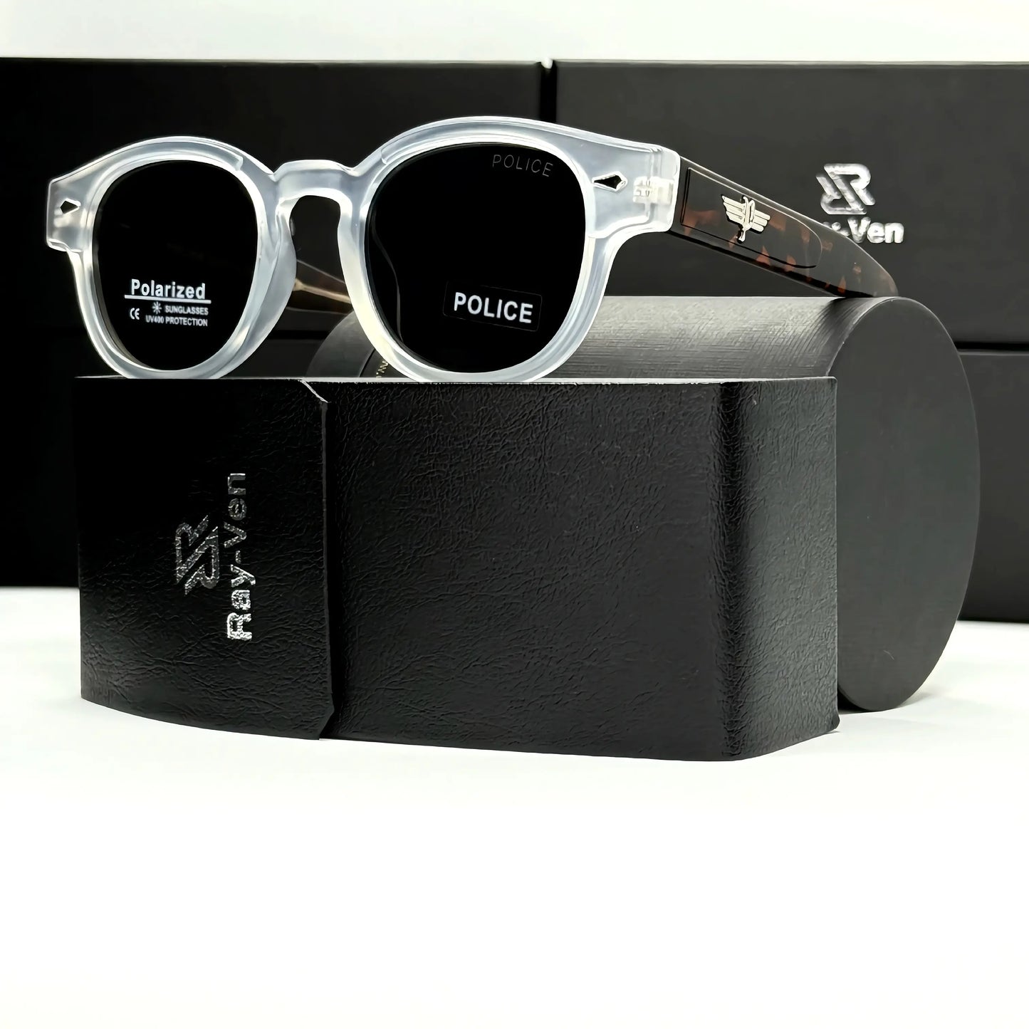 Polarized Classic Legend | نظارة شمسية كلاسيكية فاخرة - عدسات مستقطبة UV400 - إطار أسيتات بمفصلات مميزة #37