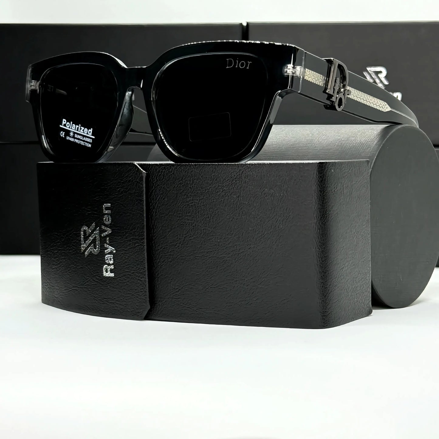 Polarized Acetate Elite | نظارة شمسية مربع فاخرة - عدسات مستقطبة UV400 - إطار أسيتات متين #34