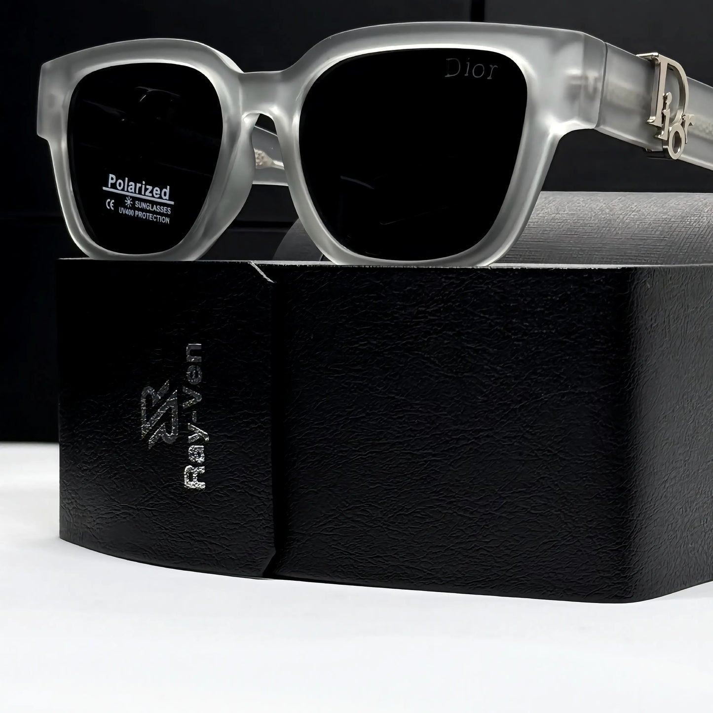 Polarized Acetate Elite | نظارة شمسية مربع فاخرة - عدسات مستقطبة UV400 - إطار أسيتات متين #34