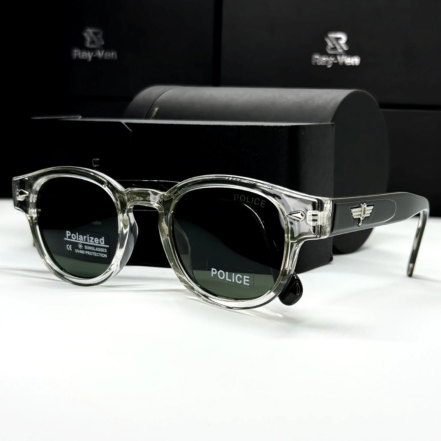 Polarized Classic Legend | نظارة شمسية كلاسيكية فاخرة - عدسات مستقطبة UV400 - إطار أسيتات بمفصلات مميزة #37