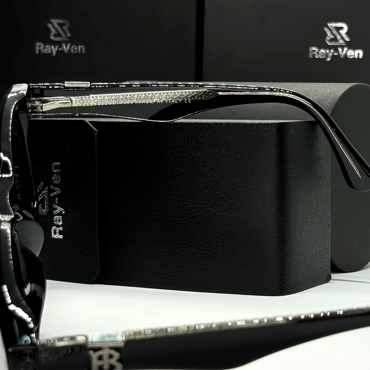 Polarized Premium Icon | نظارة شمسية مربع فاخرة - عدسات مستقطبة UV400 - إطار أسيتات بمفصلات مميزة #38