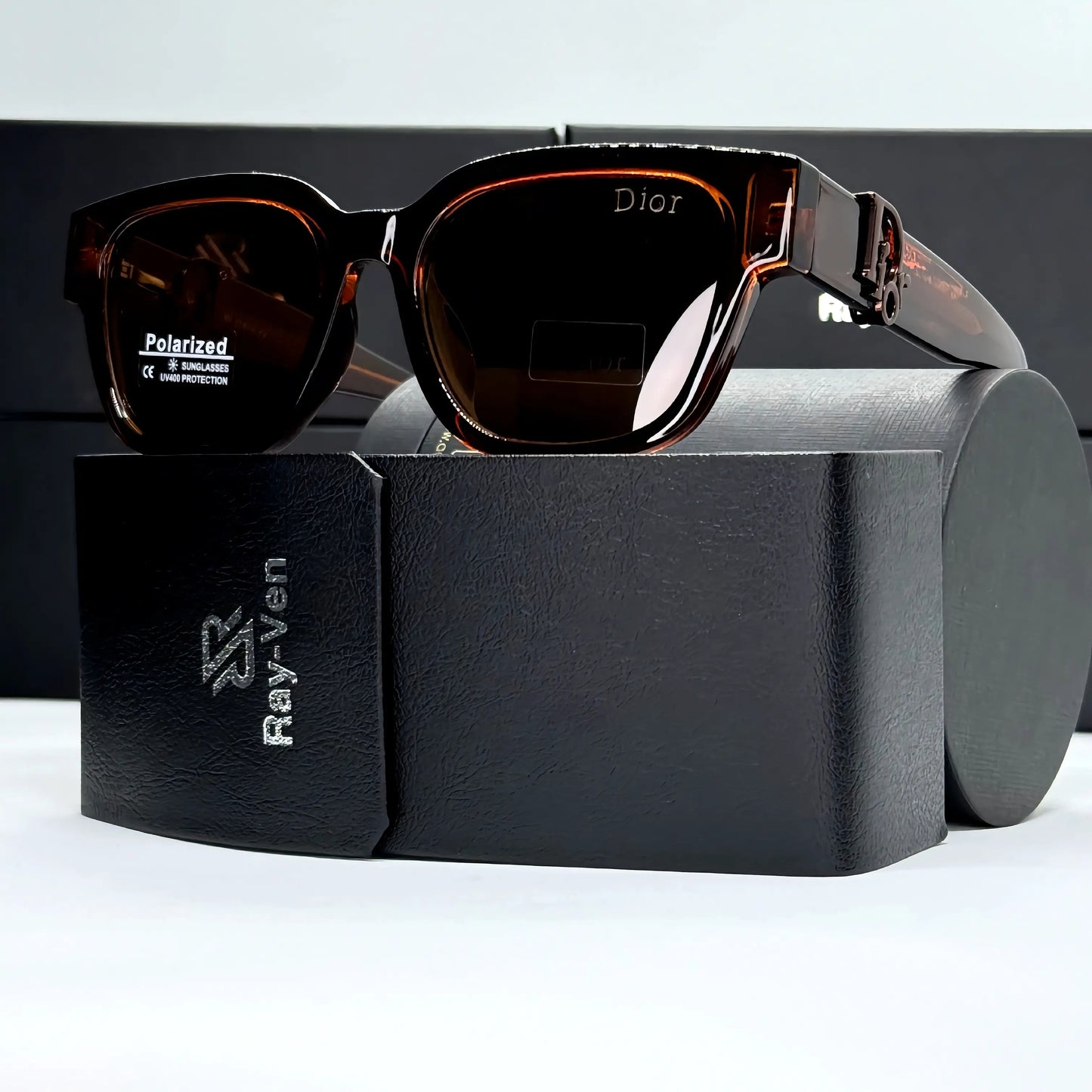 Polarized Acetate Elite | نظارة شمسية مربع فاخرة - عدسات مستقطبة UV400 - إطار أسيتات متين #34