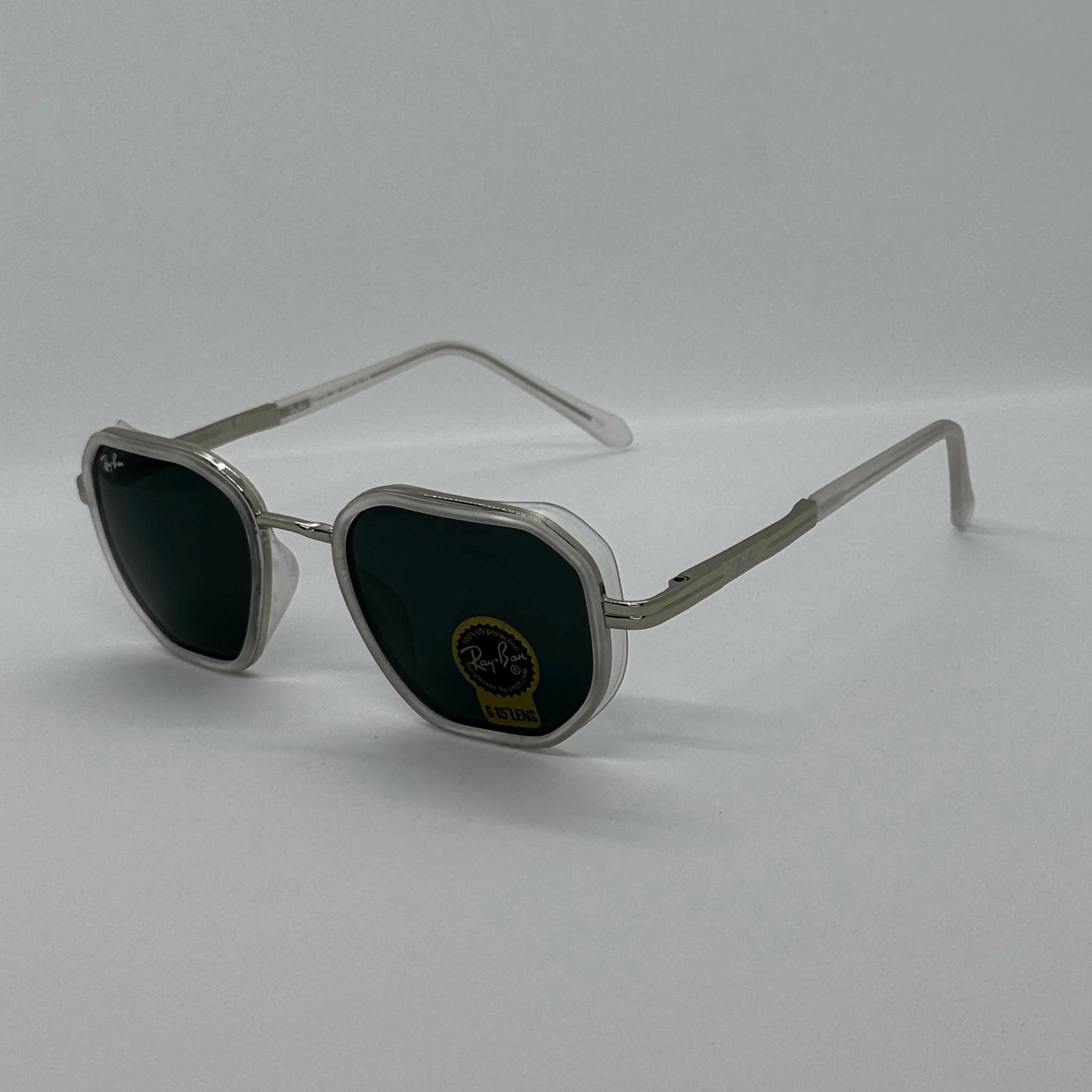 Ray-Ven | Hexagonal Style Sunglasses اطار معدني فخم ((Double Bridge)) 16