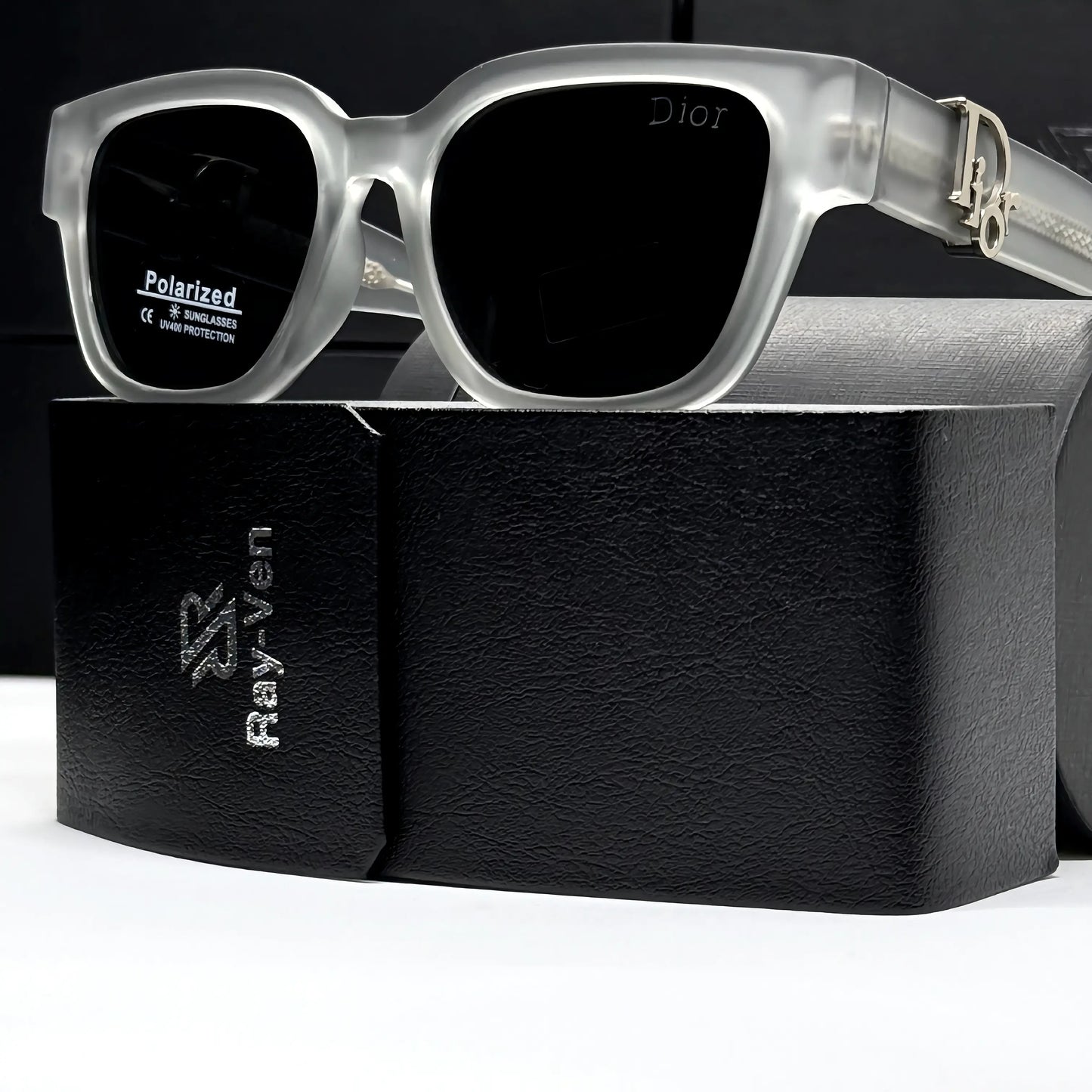 Polarized Acetate Elite | نظارة شمسية مربع فاخرة - عدسات مستقطبة UV400 - إطار أسيتات متين #34