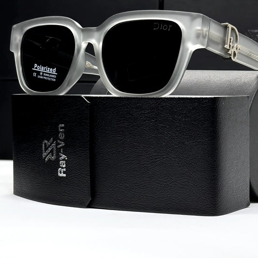 Polarized Acetate Elite | نظارة شمسية مربع فاخرة - عدسات مستقطبة UV400 - إطار أسيتات متين #34