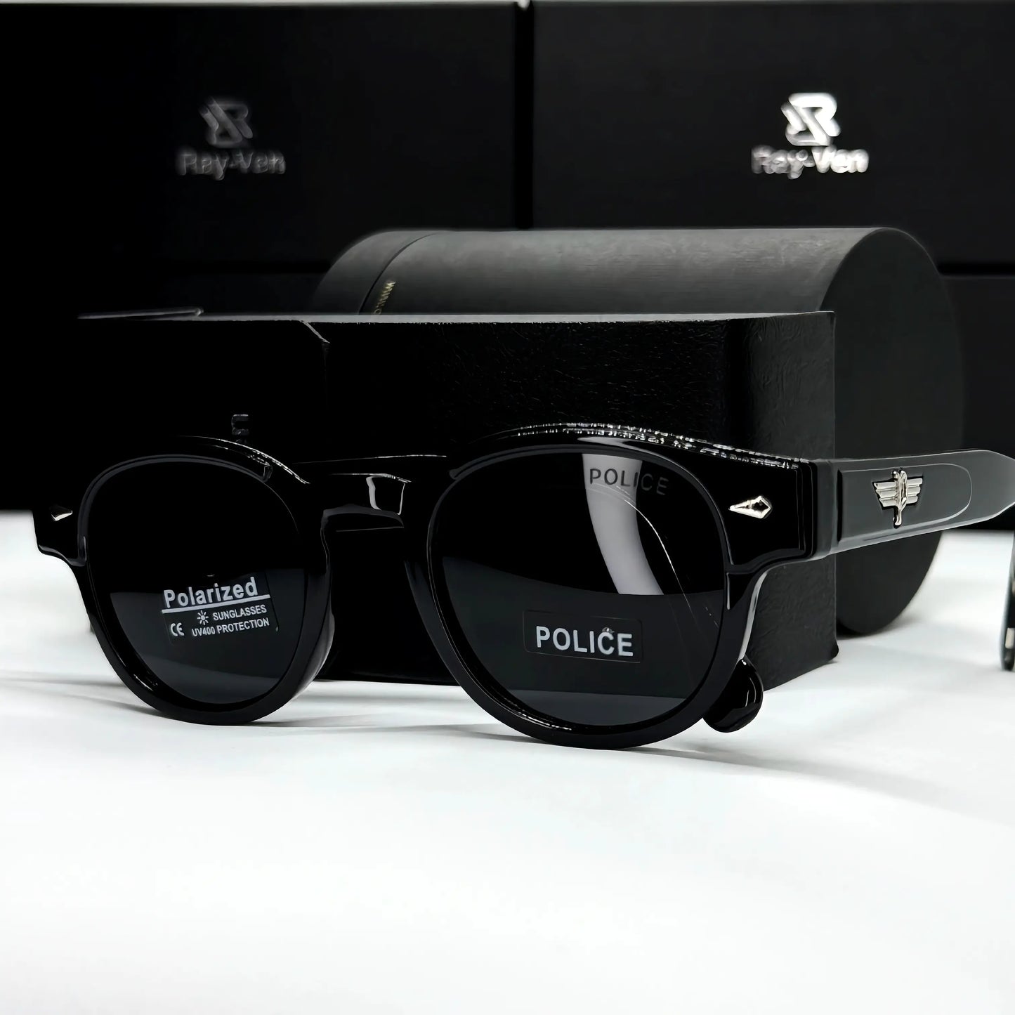 Polarized Classic Legend | نظارة شمسية كلاسيكية فاخرة - عدسات مستقطبة UV400 - إطار أسيتات بمفصلات مميزة #37