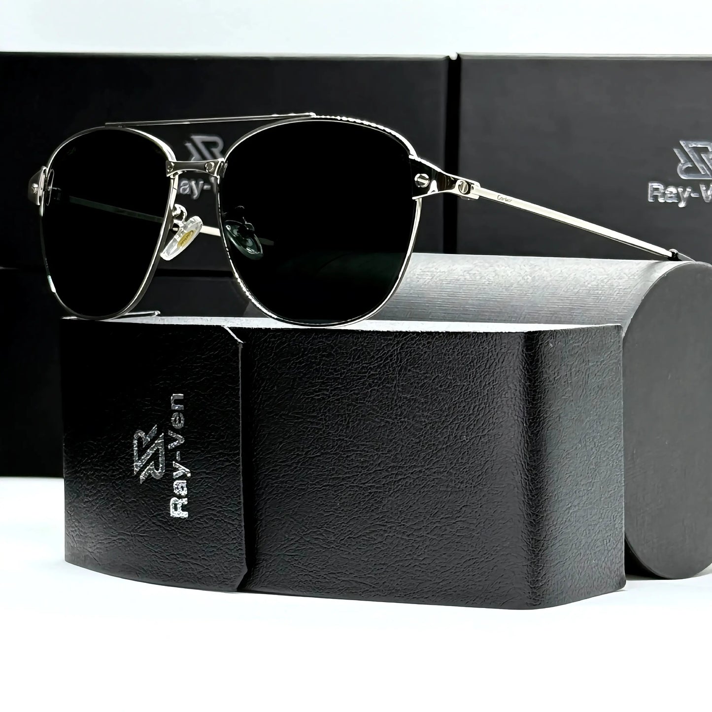 Premium Elite Collection | نظارة شمسية أفيتور فاخرة - إطار معدني مميز - عدسات UV400 مضادة للانعكاس #30