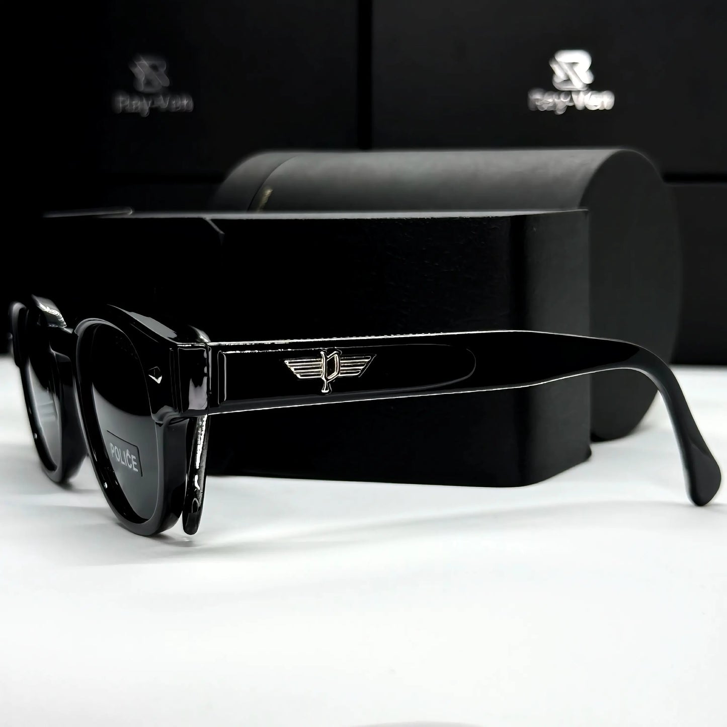 Polarized Classic Legend | نظارة شمسية كلاسيكية فاخرة - عدسات مستقطبة UV400 - إطار أسيتات بمفصلات مميزة #37