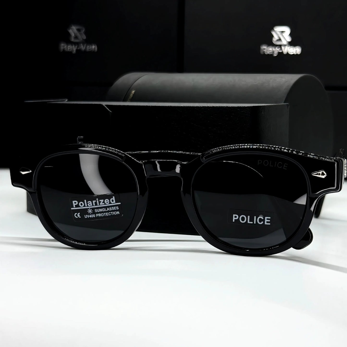 Polarized Classic Legend | نظارة شمسية كلاسيكية فاخرة - عدسات مستقطبة UV400 - إطار أسيتات بمفصلات مميزة #37